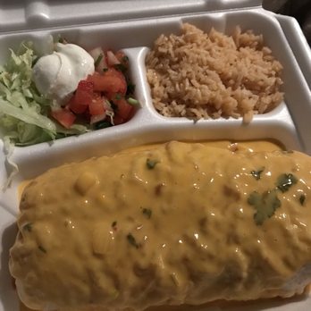 Fajita Pete's - Campbell Rd - Chicken burrito...yum!!!  Yes, it's as big as it looks!!! - Tex-Mex Near Me - Dallas, Texas