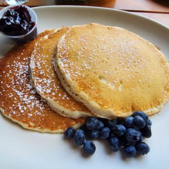 The Beehive - Lemon ricotta pancakes with a blueberry compote Pancakes were so light and fluffy, not a strong taste of the lemon or ricotta - New American Near Me - Armonk, New York The Beehive - Lemon ricotta pancakes with a blueberry compote Pancakes were so light and fluffy, not a strong taste of the lemon or ricotta - New American Near Me - Armonk, New York