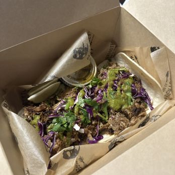 Sabertooth Food - Pulled pork tacos - New American Near Me - El Paso, Texas