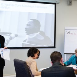 PowerSpeaking, Inc - One of our trainers teaching the PowerSpeaking 2 day course.