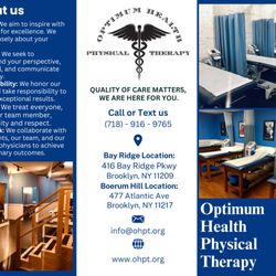 Optimum Health Physical Therapy - Brochure info