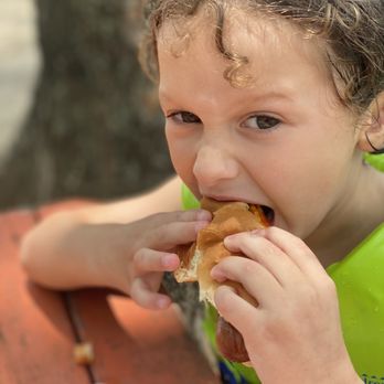 Burger's Lake - Can't believe he ate the entire hotdog! It was huge & 100% beef!! - Water Parks Near Me - Fort Worth, Texas Burger's Lake - Can't believe he ate the entire hotdog! It was huge & 100% beef!! - Water Parks Near Me - Fort Worth, Texas