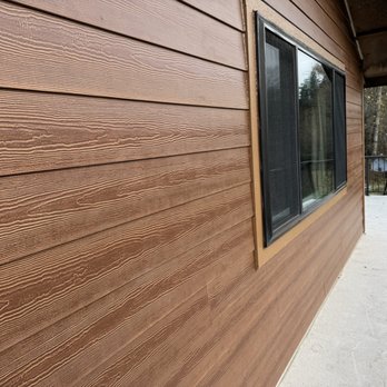 Pacific Exteriors - Wood tone cedar James Hardie accent siding. - Siding Near Me - Seattle, Washington Pacific Exteriors - Wood tone cedar James Hardie accent siding. - Siding Near Me - Seattle, Washington