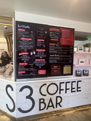 Menu photo 2 S3 Coffee Bar San Diego, CA Menu photo 2 S3 Coffee Bar San Diego, CA
