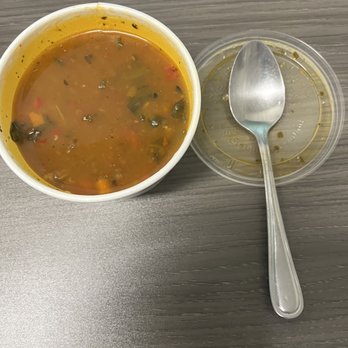 Panera Bread - Tiny bowl of $9.99 vegetable soup - Salad Near Me - South Gate, California Panera Bread - Tiny bowl of $9.99 vegetable soup - Salad Near Me - South Gate, California