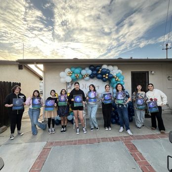 Artistic Flare Events - The teens with their paintings. - Art Classes Near Me Artistic Flare Events - The teens with their paintings. - Art Classes Near Me