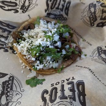 Beto’s Tacos - One of the veggie taco options, and lemme tell you, it is stuffed full of flavor and fun to eat!! Top it with something from the salsa bar. - Tacos Near Me - Johns Creek, Georgia