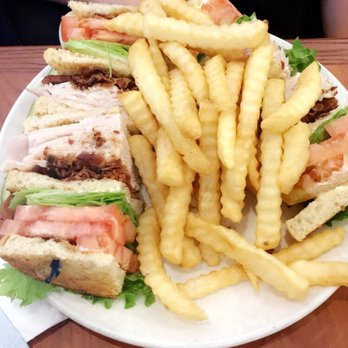 Broken Yolk Cafe - Club sandwich with fries - Breakfast & Brunch Near Me - La Quinta, California