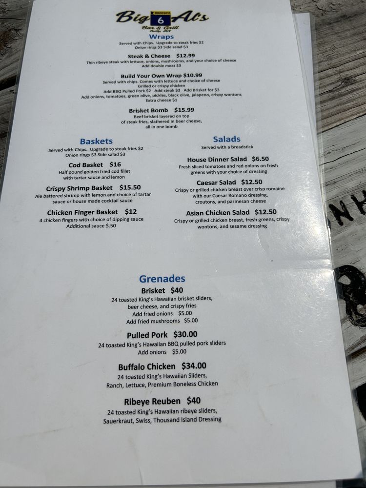 BIG AL’S BAR AND GRILL Updated October 2024 21 Reviews 21427 Co Rd 36, Emily, Minnesota