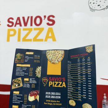 Savio’s Pizza - Menu - Italian Near Me - San Diego, California