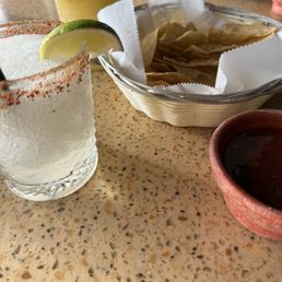 Margaritas and chips and salsa Margaritas and chips and salsa