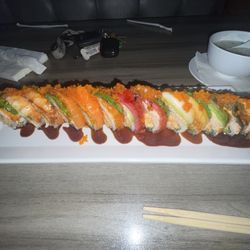 Sunset roll and Clear Soup