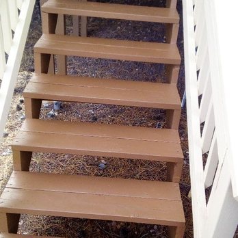 Mountain Handyman - Repainting wood stairs and deck - Handyman Near Me