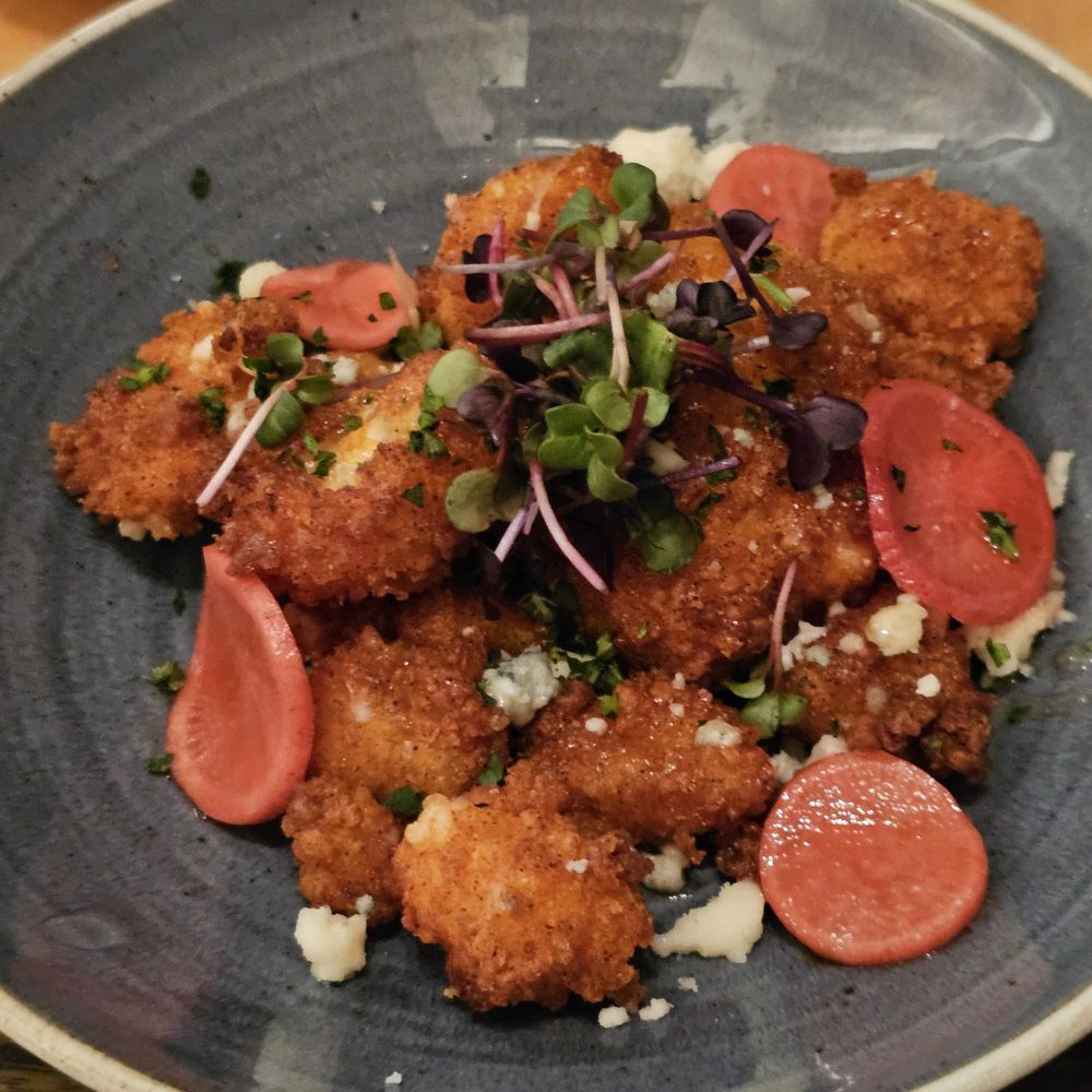 Cadre Restaurant - Chevre Cheese Curd is a great French take on a Wisconsin favorite. It's delicious! - French Near Me - Madison, Wisconsin Cadre Restaurant - Chevre Cheese Curd is a great French take on a Wisconsin favorite. It's delicious! - French Near Me - Madison, Wisconsin