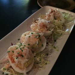 OSO Sonoma - Light and delicious, these are not the Deviled Eggs of old.Bright and flavorful topped with fresh crab.