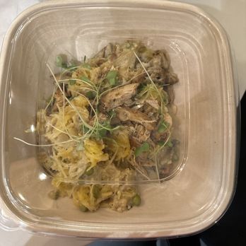 Aubergine Kitchen - Spaghetti squash with chicken so delicious! The only thing is the portion is so tiny! - Breakfast & Brunch Near Me - Mesa, Arizona Aubergine Kitchen - Spaghetti squash with chicken so delicious! The only thing is the portion is so tiny! - Breakfast & Brunch Near Me - Mesa, Arizona