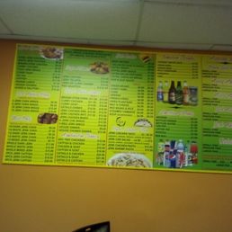 Their menu tacos, salad, salad, Arizona Tea, Red Bull nice pick me ups.