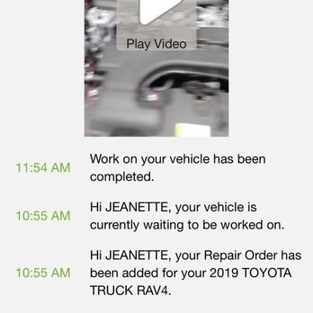 Florence Toyota - Text of time my vehicle was complete - Car Dealers Near Me - Florence, South Carolina