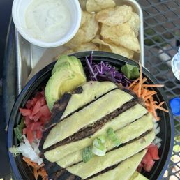California Burger made into a salad California Burger made into a salad