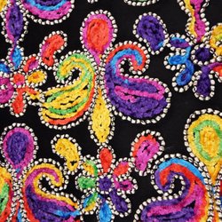 Craftswoman Fabrics - Embroidered Chenille Tulle