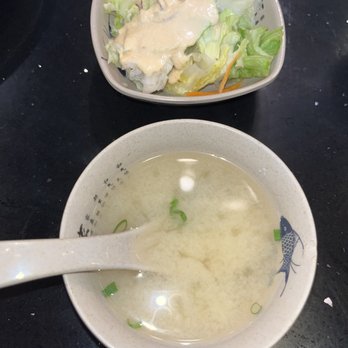 Sakura - Miso soup, side salad - Sushi Bars Near Me - Mililani, Hawaii Sakura - Miso soup, side salad - Sushi Bars Near Me - Mililani, Hawaii