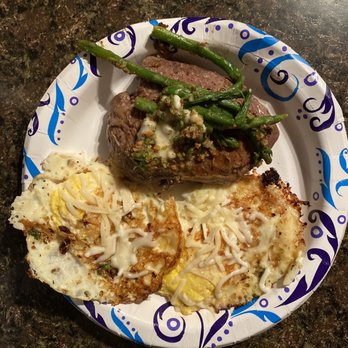 Dreher Island State Park - 1st night's dinner - steak, asparagus and fried eggs topped with shredded cheese. - Parks Near Me - Prosperity, South Carolina Dreher Island State Park - 1st night's dinner - steak, asparagus and fried eggs topped with shredded cheese. - Parks Near Me - Prosperity, South Carolina
