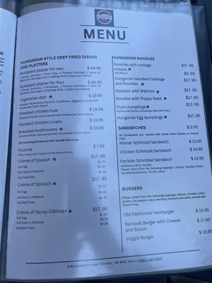 Menu photo 4 Budapest Restaurant Toronto, ON Menu photo 4 Budapest Restaurant Toronto, ON