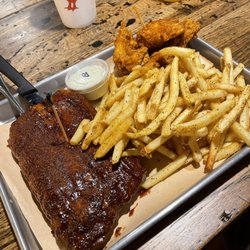 The Cookshack - Chicken and Ribs were awesome!!! Will try the chicken and waffles next time.