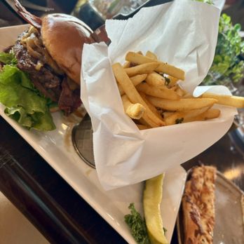 The Fish Rock Grille - Classic burger with fries. - Seafood Near Me - Saint George, Utah