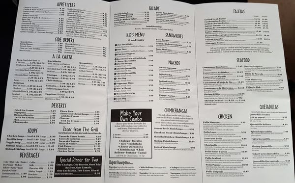 Menu photo 2 Senor Cactus Knoxville, TN