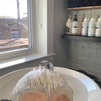 Effigy Salon - my hair being touched up at the roots - Hair Salons Near Me - villa park, Illinois