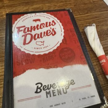 Famous Dave's Bar-B-Que - Menu - Barbeque Near Me - El Paso, Texas