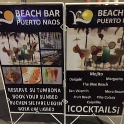 Beach Bar Puerto Naos - Sidewalk menu