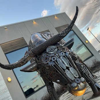 Chop Steakhouse & Bar - Artistic Bull outside the entry - Steakhouses Near Me - Woodbridge, Ontario Chop Steakhouse & Bar - Artistic Bull outside the entry - Steakhouses Near Me - Woodbridge, Ontario