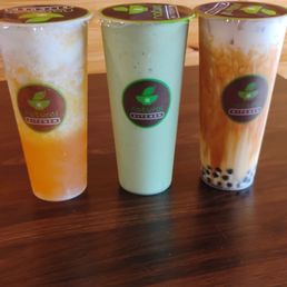 Peach w/ Cheese Foam  Morning Boost Brown Sugar Bubble With Milk