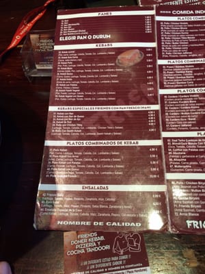 Menu photo 5 Friends Doner Kebab Valencia, V Menu photo 5 Friends Doner Kebab Valencia, V