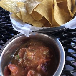 Chips and "shaken" salsa