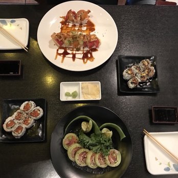 Sushi Planet - Oh My God Roll, Spicy Tuna Roll, Eel & Avocado Roll and Rainforest Roll - Japanese Near Me - Camarillo, California