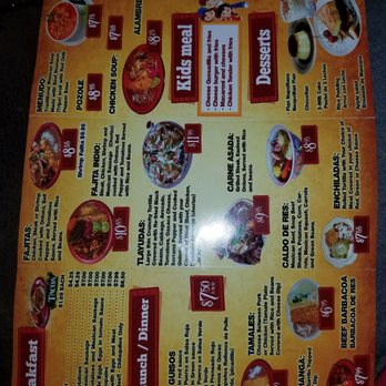 Indios Verdes Restaurant - a menu for a mexican restaurant - Mexican Near Me - Tulsa, Oklahoma
