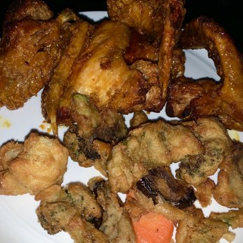 Dallas BBQ - Sticky Wings & Vegetable Tempura - Barbeque Near Me - Jamaica, New York Dallas BBQ - Sticky Wings & Vegetable Tempura - Barbeque Near Me - Jamaica, New York