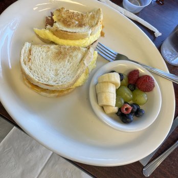Landmark Grill - Landmark sandwich with fruit instead of hashbrowns. - Breakfast & Brunch Near Me - Midvale, Utah Landmark Grill - Landmark sandwich with fruit instead of hashbrowns. - Breakfast & Brunch Near Me - Midvale, Utah