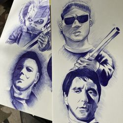 ShadexTattoos - Some of my artwork, done in bic pen