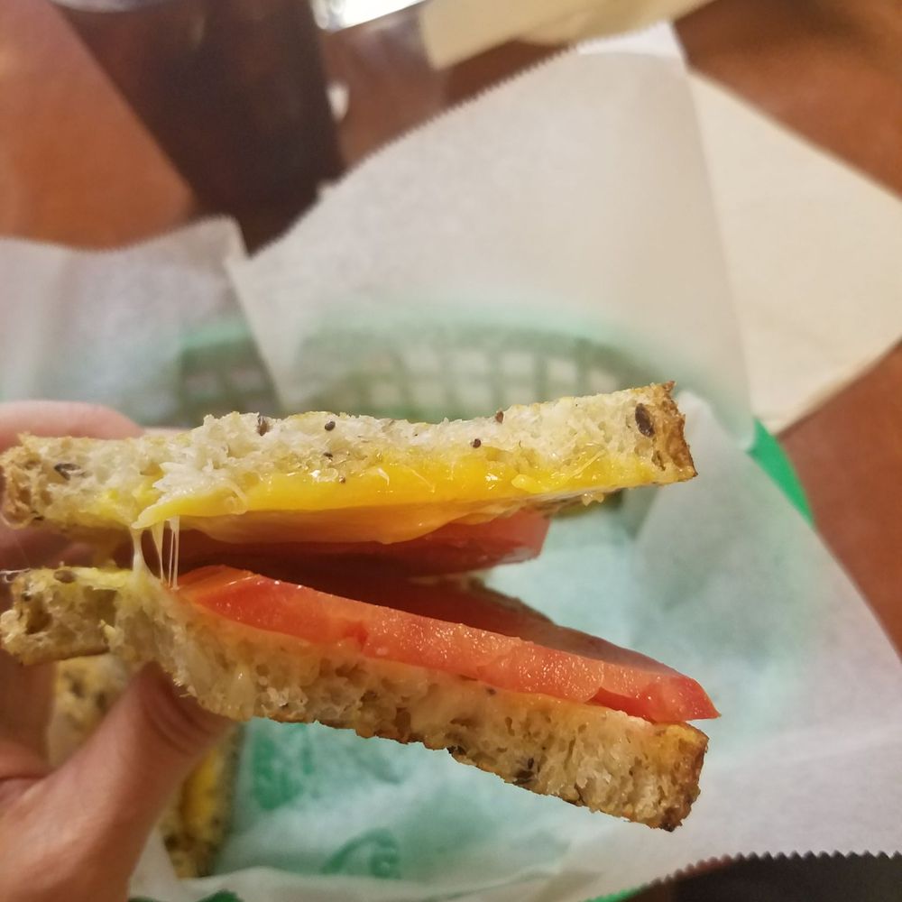 West End Bakery and Cafe - Added tomato to a grilled cheese with cheddar and provolone on sourdough - Bakeries Near Me - Asheville, North Carolina West End Bakery and Cafe - Added tomato to a grilled cheese with cheddar and provolone on sourdough - Bakeries Near Me - Asheville, North Carolina