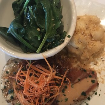 Bonefish Grill - Chilean sea bass. Potato gratin and spinach - Seafood Near Me - North Charleston, South Carolina Bonefish Grill - Chilean sea bass. Potato gratin and spinach - Seafood Near Me - North Charleston, South Carolina