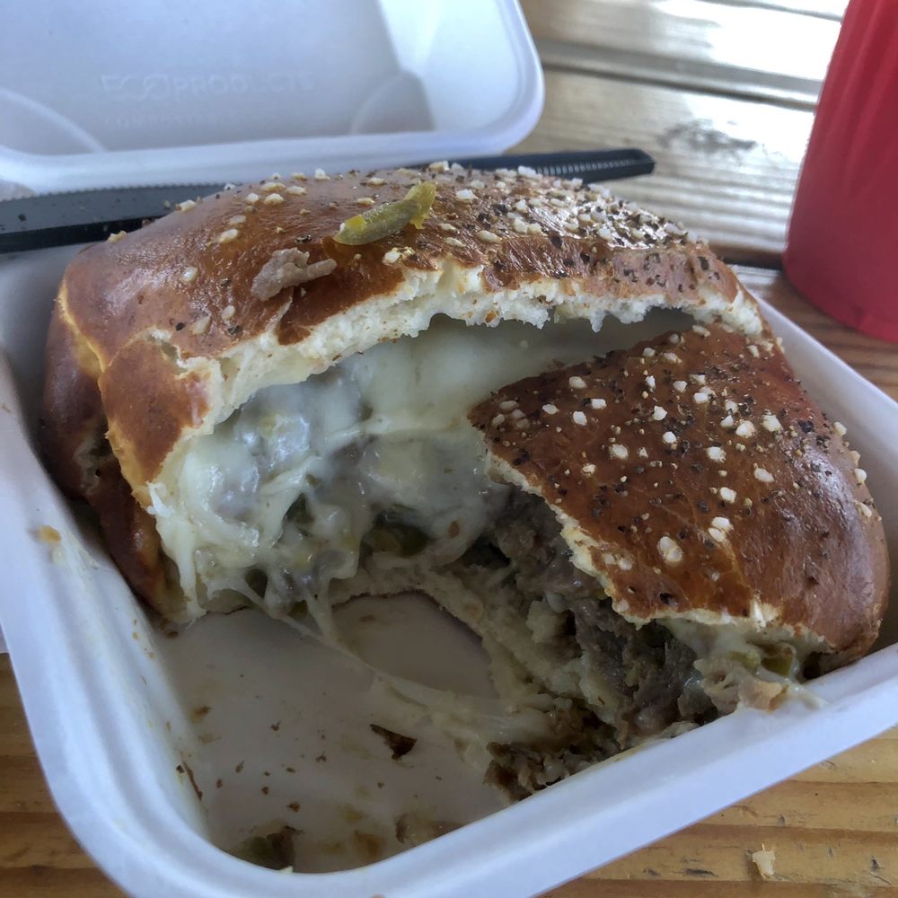 Peterson's Pretzels - Cheesesteak pretzel. - Pretzels Near Me - Alaska, Oregon