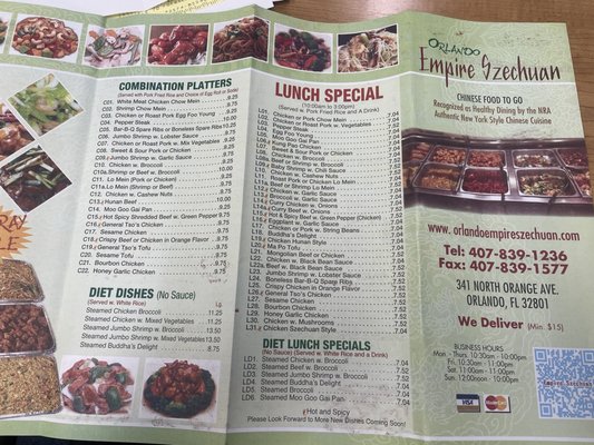 Menu photo 2 Empire Szechuan Orlando, FL Menu photo 2 Empire Szechuan Orlando, FL