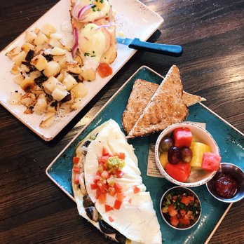 First Watch - Tri-athlete Omelet. Smoked Salmon Eggs Benedict with potatoes. - Breakfast & Brunch Near Me - Cincinnati, Ohio