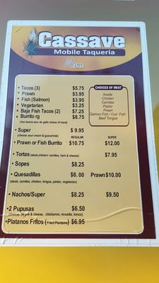 Menu photo 4 Cassave Mobile Taqueria Oakland, CA Menu photo 4 Cassave Mobile Taqueria Oakland, CA