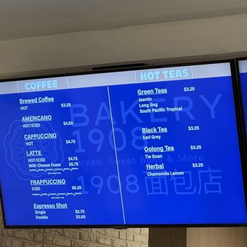 Bakery 1908 - Menu - Bakeries Near Me - Orlando, Florida