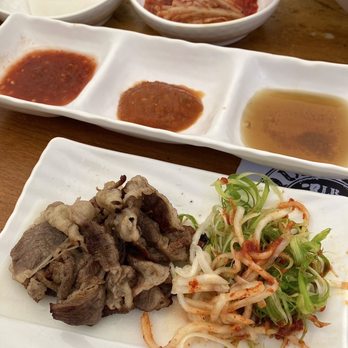 Quarters Korean BBQ - Combo 2. Topped with pa muchim & rice paper! - Korean Near Me - Los Angeles, California Quarters Korean BBQ - Combo 2. Topped with pa muchim & rice paper! - Korean Near Me - Los Angeles, California